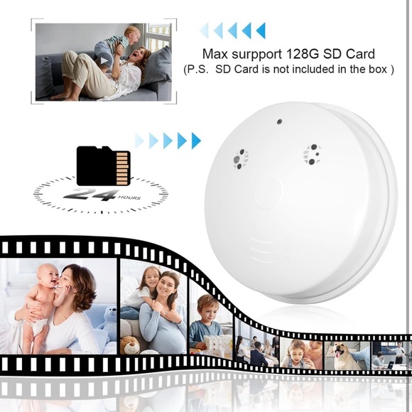 HD 1080P Wireless Hidden Camera Smoke Detector - Picture 4 of 6